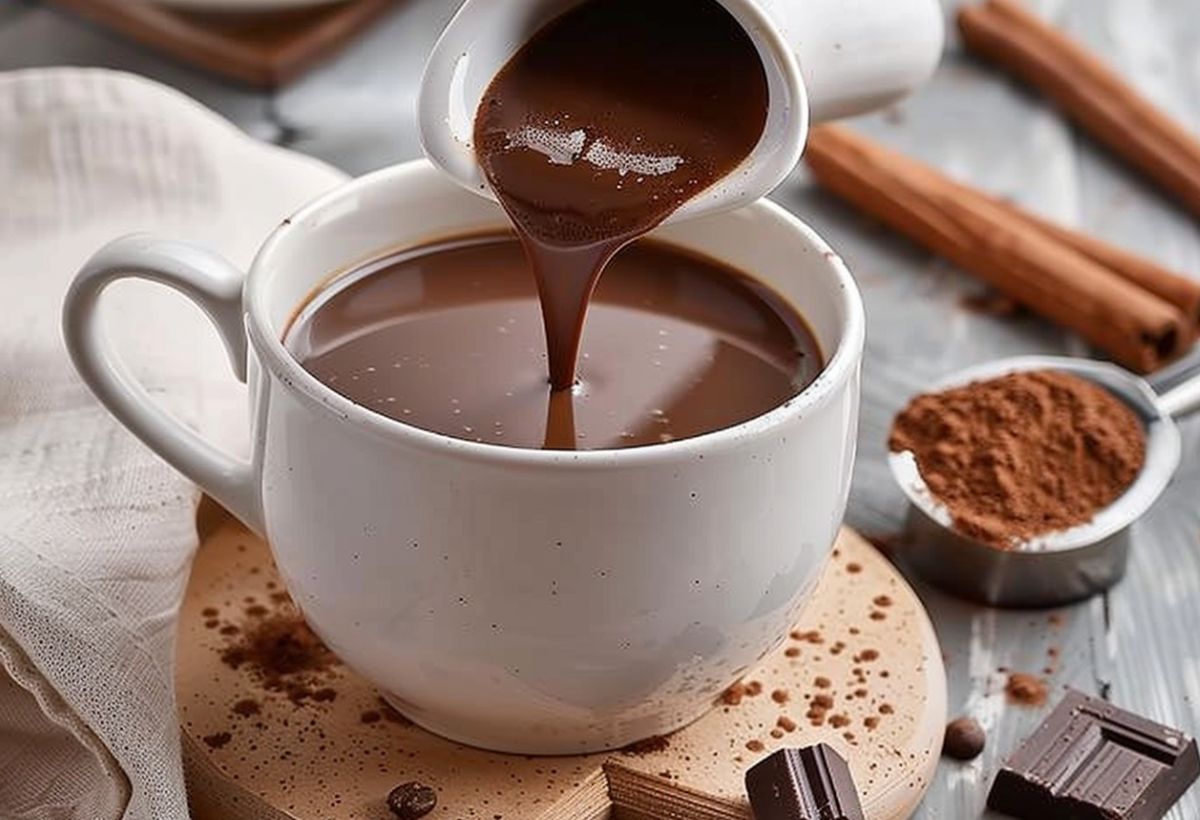 Chocolate quente com creme de leite - Recipe-CookBook.com