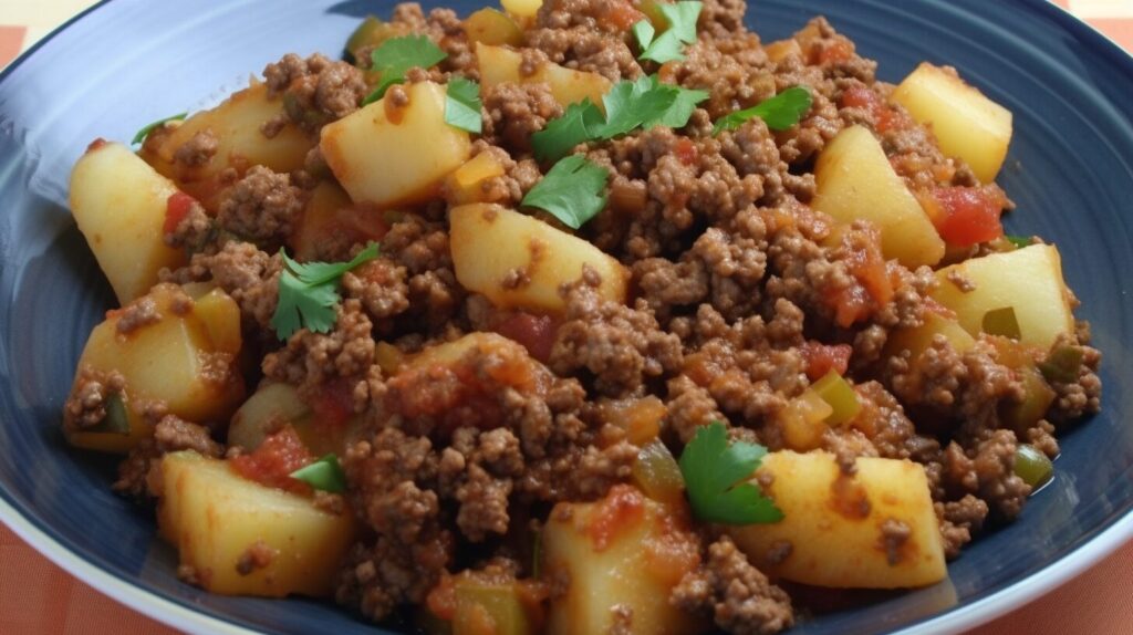 carne moída com batata