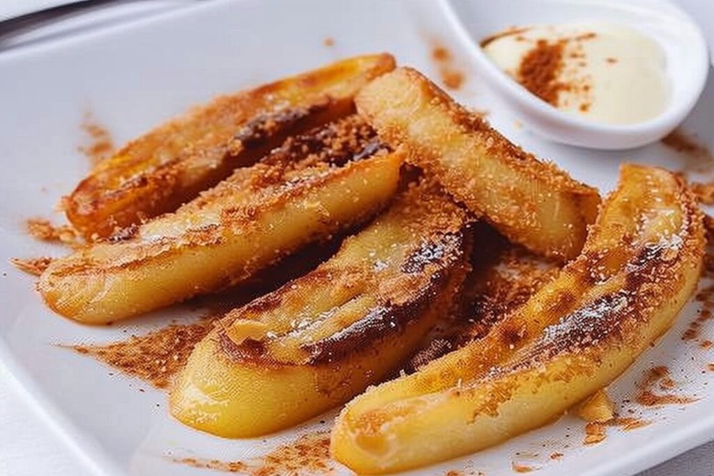 Como fazer banana frita com canela- Recipe-CookBook.com