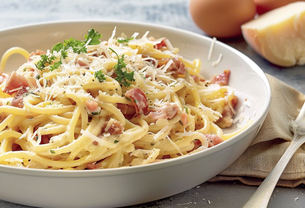 Macarrão á Carbonara- Recipe-CookBook.com