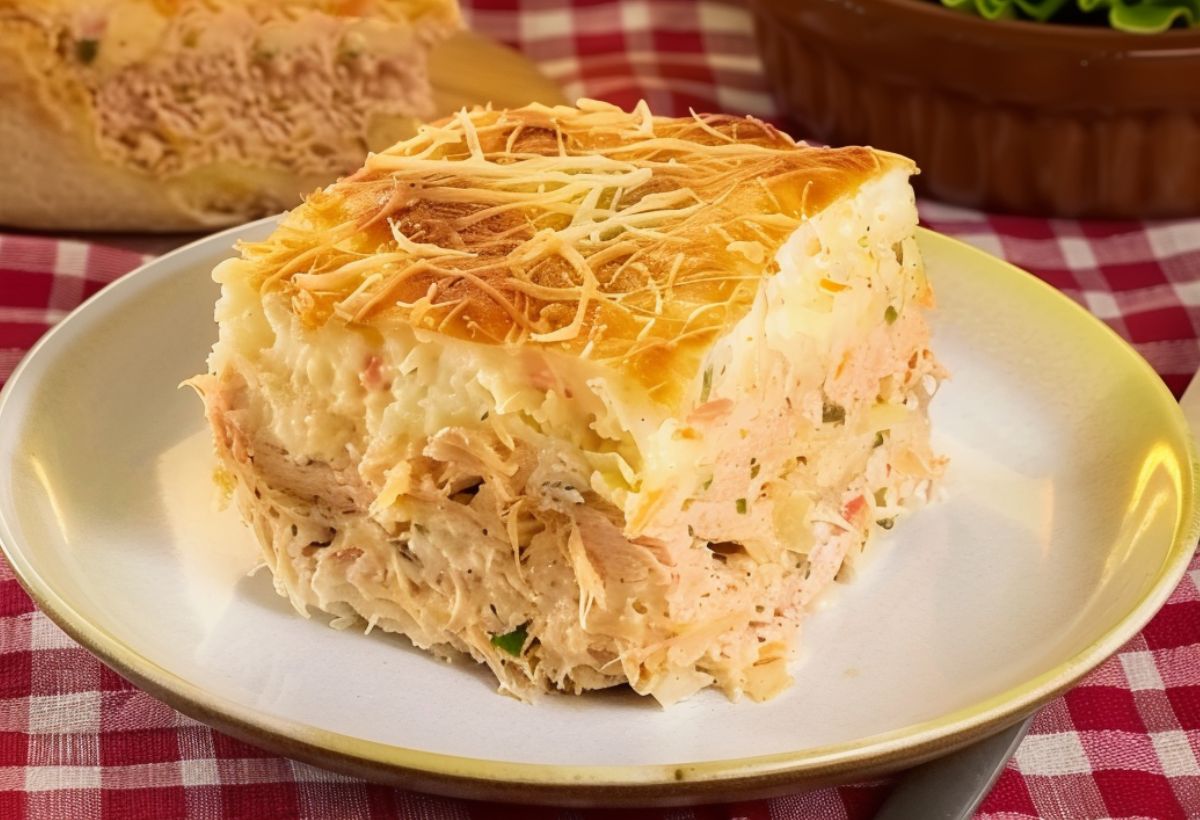 Torta de Pão de Forma com Frango- Recipe-CookBook.com