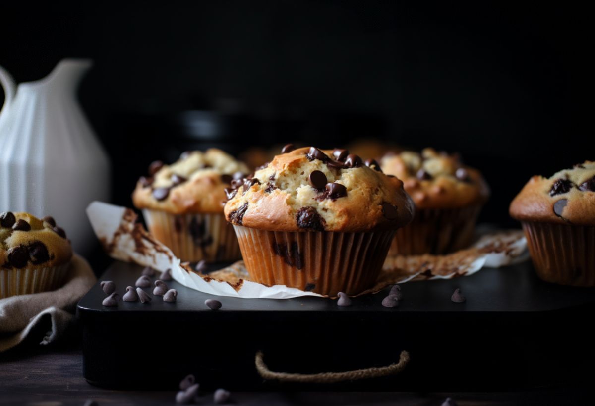 Muffins com Gotas de Chocolate- Recipe-CookBook.com