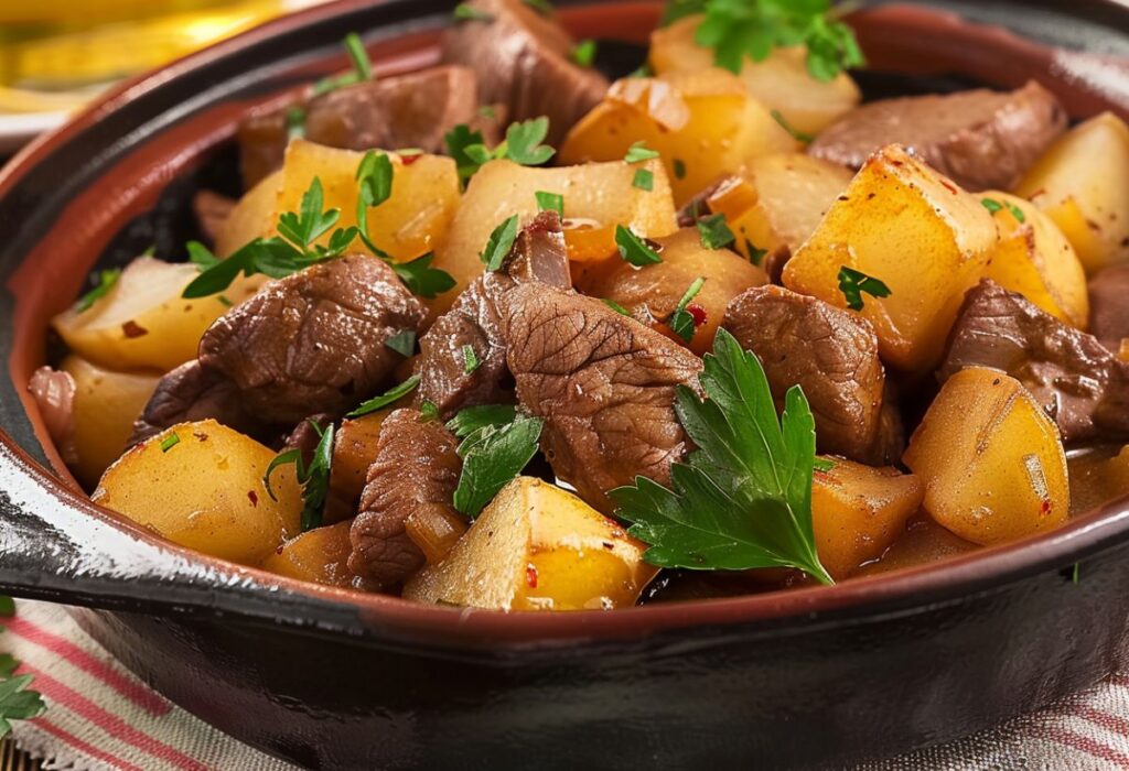 Receita de Carne de Panela com Batatas- Recipe-CookBook.com