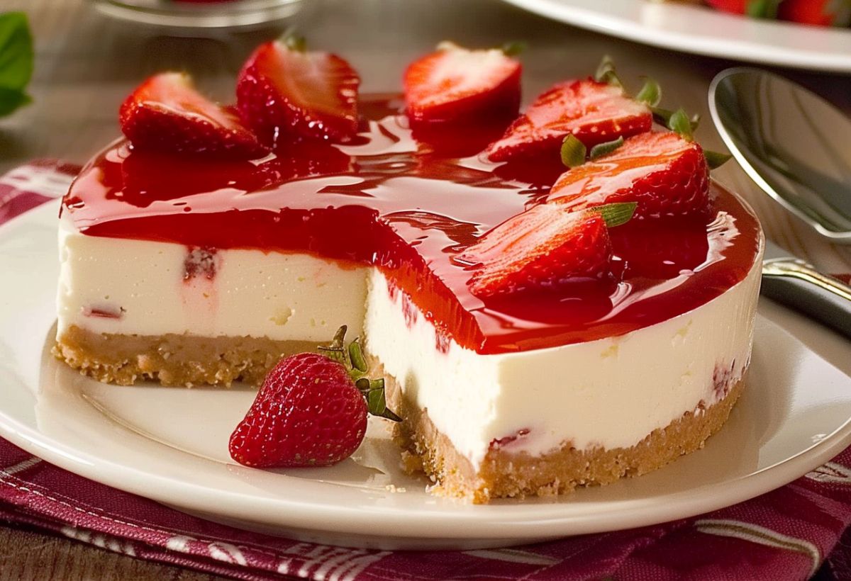 Receita de Cheesecake de Morango- Recipe-CookBook.com