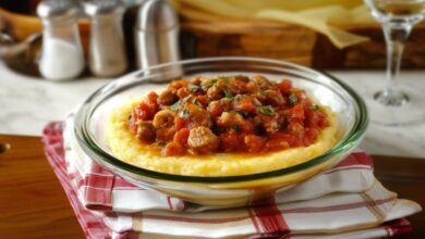 Polenta com Salsicha- Recipe-CookBook.com