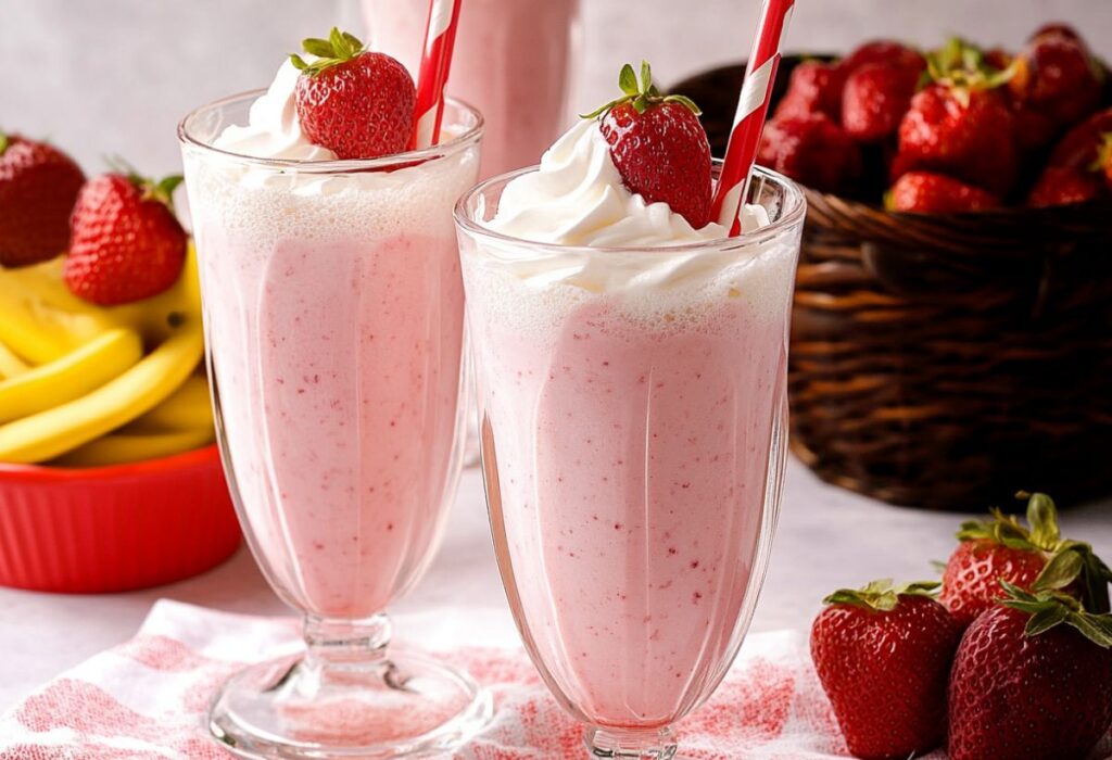 Como fazer Milk Shake de Morango- Recipe-CookBook.com