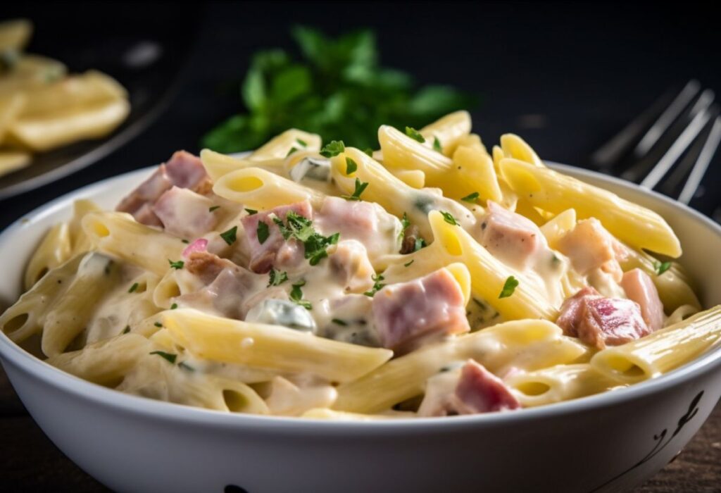 Como fazer Penne ao Molho Branco- Recipe-CookBook.com