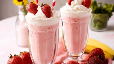 Milk Shake de Morango- Recipe-CookBook.com