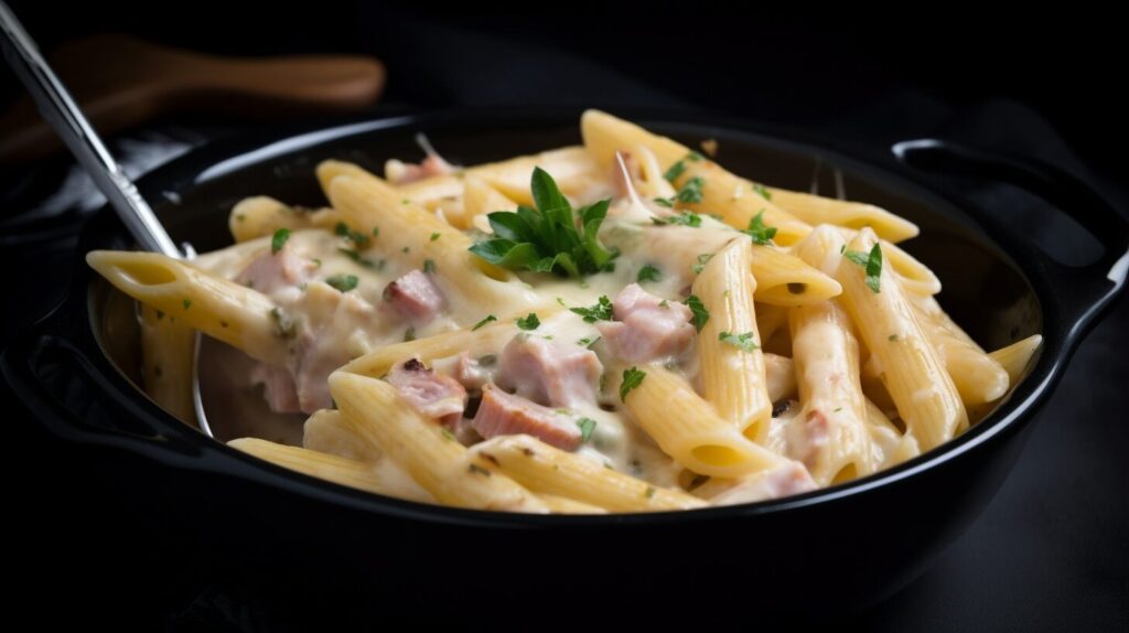 Receita de Penne ao Molho Branco- Recipe-CookBook.com