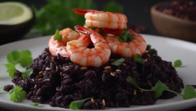 Arroz Negro com Camarão- Recipe-CookBook.com