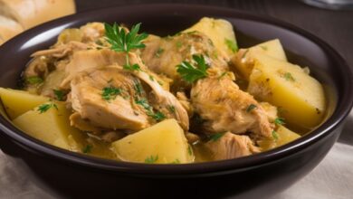 Frango com Batata na Panela de Pressão- Recipe-CookBook.com