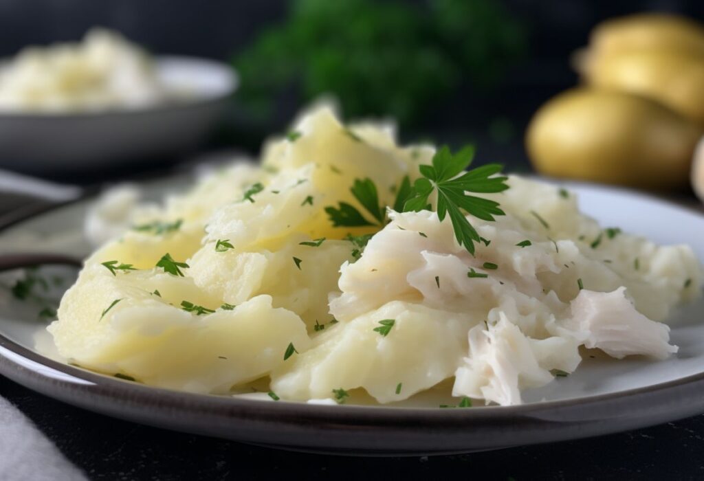 Como fazer Bacalhau com Batata- Recipe-CookBook.com