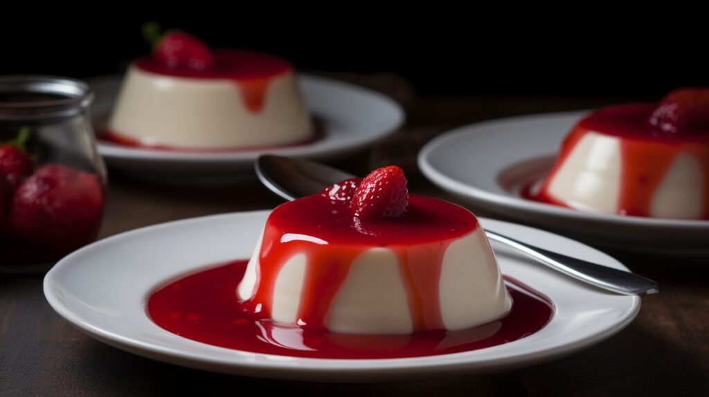 Como fazer Panna Cotta com Calda de Morango- Recipe-CookBook.com