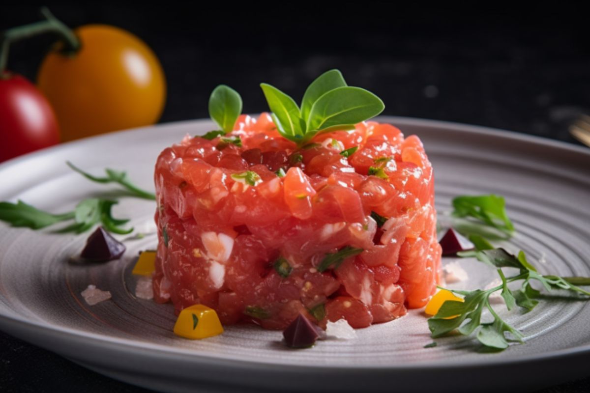 Tartar de Tomate com Presunto Parma (Receitas 1) Tartar de Tomate com Presunto Parma- Recipe-cookbook.com