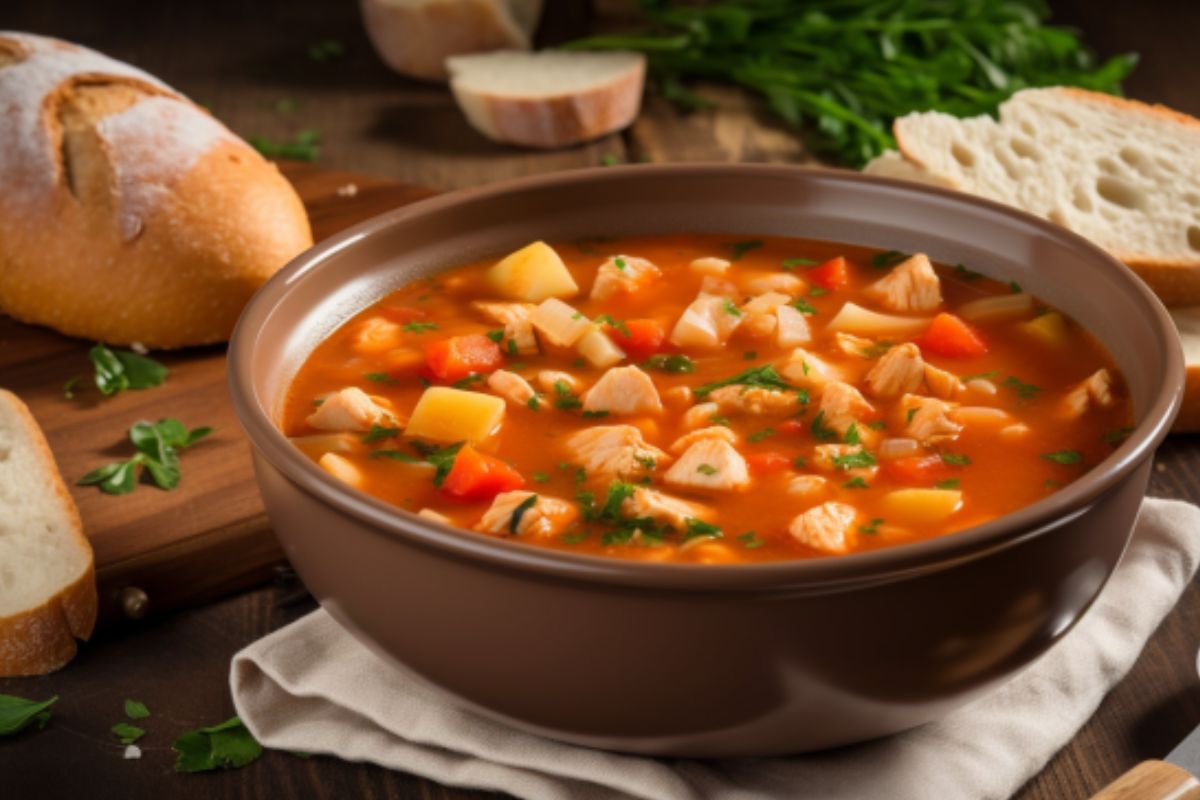 Sopa de Legumes com Frango (Receitas 1) Sopa de Legumes com Frango- Recipe-cookbook.com