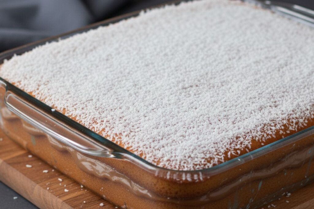 Bolo de Coco com Doce de Leite (Receitas 2) Como fazer Bolo de Coco com Doce de Leite_recipe-cookbook.com