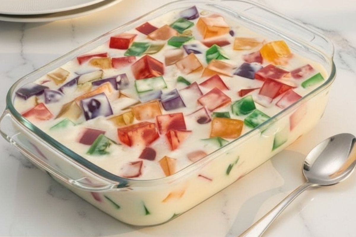 Gelatina Colorida Cremosa_recipe-cookbook.com