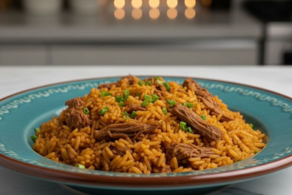 Arroz de Maminha (Receitas 2) Como fazer Arroz de Maminha_recipe-cookbook.com