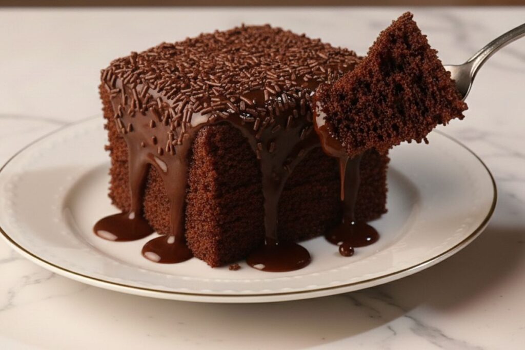 Bolo de Chocolate Molhadinho na Travessa (Receitas 2) Como fazer Bolo de Chocolate Molhadinho na Travessa_recipe-cookbook.com