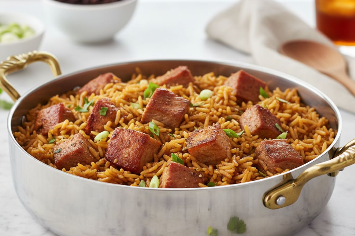 Arroz com Pernil Suíno_recipe-cookbook.com