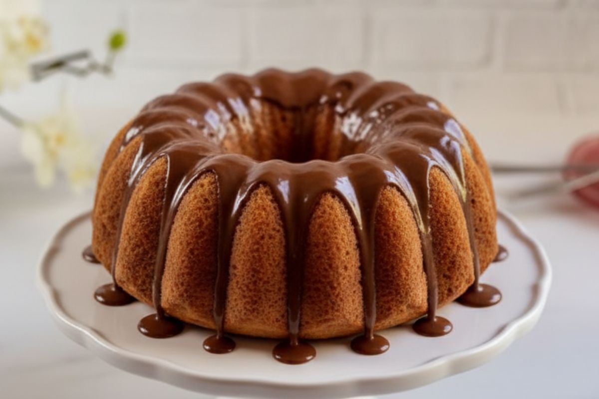 Bolo de Iogurte com Cobertura de Chocolate_recipe-cookbook.com