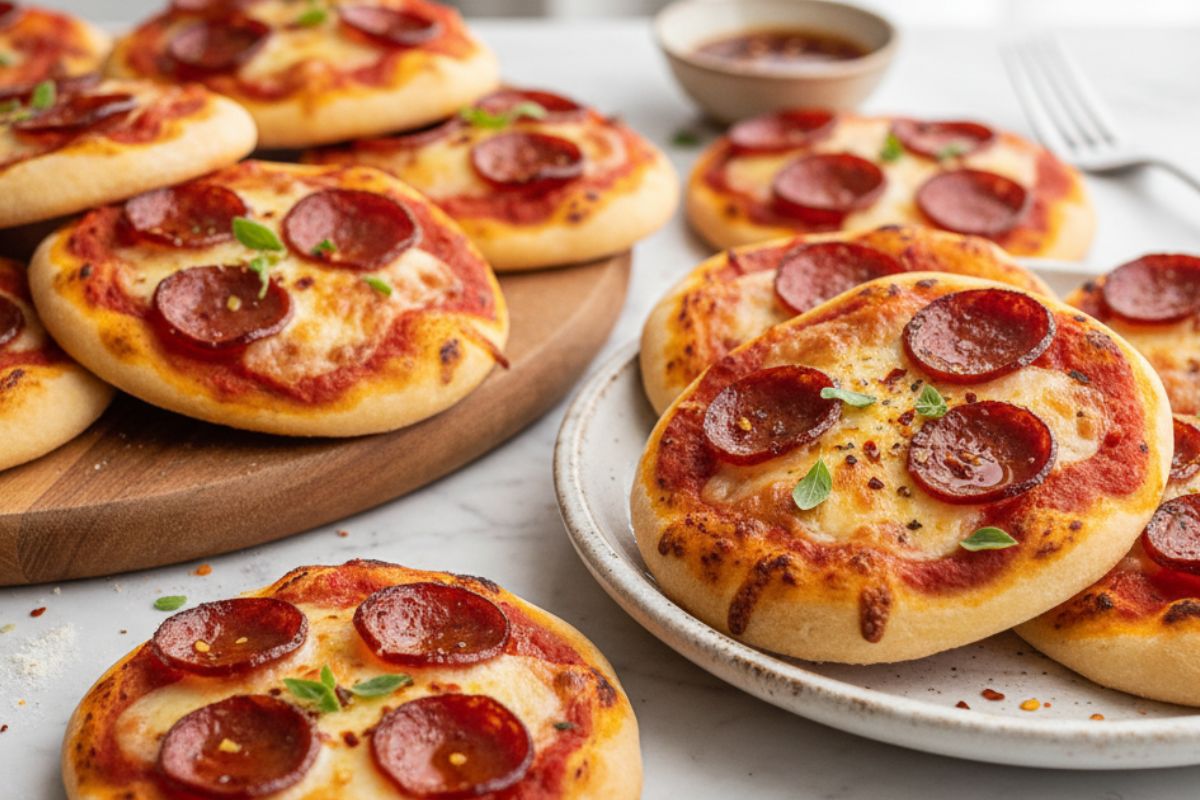 Mini Pizza de Calabresa_recipe-cookbook.com