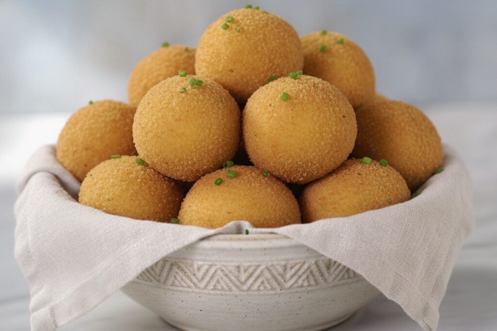 Como fazer Bolinhas de Purê de Batata com Queijo_recipe-cookbook.com